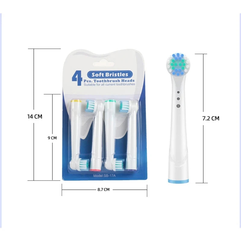 Brush Head Nozzles for Braun Oral B Replacement Toothbrush Head Sensitive Clean Sensi Ultrathin Gum Care Cleaning Brush Head