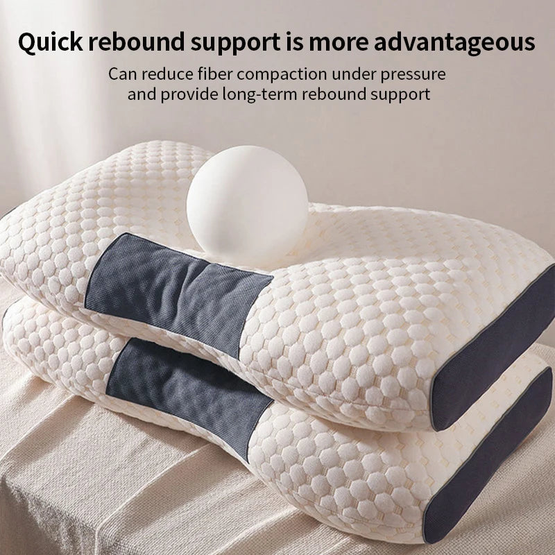 New Neck Pillow Help Sleep And Protect The Neck Cervical Orthopedic Household Soybean Fiber SPA Massage Pillow For Sleeping