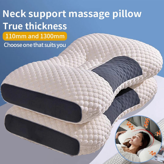 New Neck Pillow Help Sleep And Protect The Neck Cervical Orthopedic Household Soybean Fiber SPA Massage Pillow For Sleeping